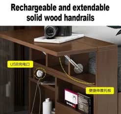 Compact Wooden Sofa Bed - Multifunctional Minimalist Design