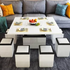Convertible Coffee Table - Versatile Modular Design for Dynamic Living