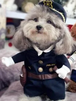 Cop-Hundekostüm – Entzückendes Polizisten-Outfit für Haustiere