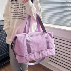 Cord-Reisetasche – Schuhfach, Weekender-Tasche