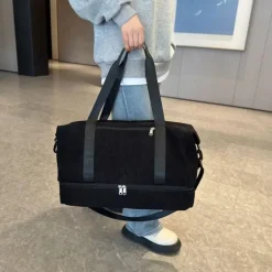 Cord-Reisetasche – Schuhfach, Weekender-Tasche