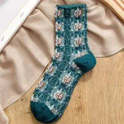 Cottagecore Vintage Stricksocken - Cozy Rosedale Footwear