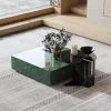 Couchtisch aus Smaragdmarmor – Stilvoller Akzenttisch aus Stein