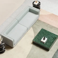 Couchtisch aus Smaragdmarmor – Stilvoller Akzenttisch aus Stein