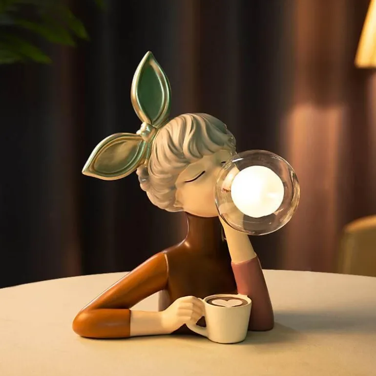 Couchtischlampe – Dekorative Harzbeleuchtung für Kaffeeliebhaber