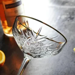 Coupe-Kelch mit Goldrand – Elegantes Champagner-Cocktailglas