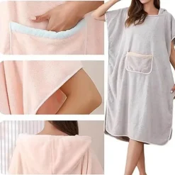 Cozy Womens Hooded Bathrobe - Soft Comfortable Robe