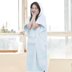 Cozy Womens Hooded Bathrobe - Soft Comfortable Robe