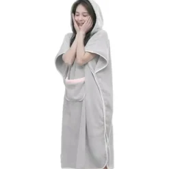Cozy Womens Hooded Bathrobe - Soft Comfortable Robe