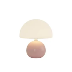 Cremefarbene Pilz-Tischlampe – Moderne rustikale Leuchte
