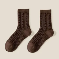 Crew-Socken mit Zopfmuster – Stilvolle, bequeme Socken für jeden Tag
