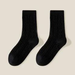 Crew-Socken mit Zopfmuster – Stilvolle, bequeme Socken für jeden Tag
