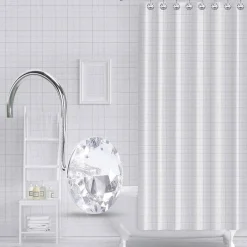 Crystal Ball Shower Curtain Hooks - Decorative Bathroom Accessories