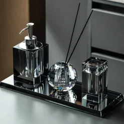 Crystal Glass Bathroom Accessories Set - Juiletta Collection