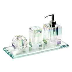 Crystal Glass Bathroom Accessories Set - Juiletta Collection