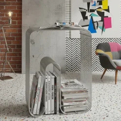 Curva Metal Stool & Side Table – Modern Scandinavian Stainless Steel Design