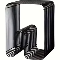 Curva Metal Stool & Side Table – Modern Scandinavian Stainless Steel Design