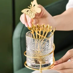 Curve Dessertgabel- und -löffel-Set mit Vorratsglas