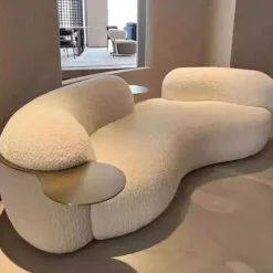 Curved Nordic Lounge Sofa - Artistic Sculptural Design