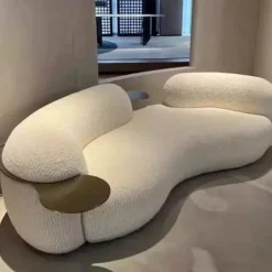 Curved Nordic Lounge Sofa - Artistic Sculptural Design