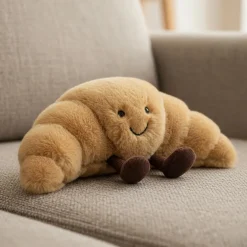 Cute Croissant Plush Toy – Soft Home Decor Stuffed Bread Pillow