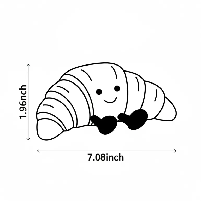 Cute Croissant Plush Toy – Soft Home Decor Stuffed Bread Pillow