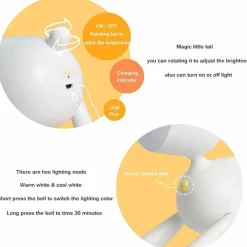 Cute Deer Night Light - LED Animal Lamp for Kids Rooms