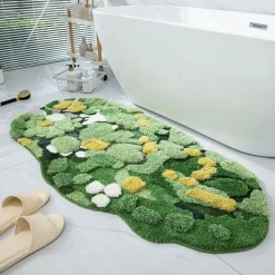 3D Flocked Moss Mats - Realistic Greenery Decor