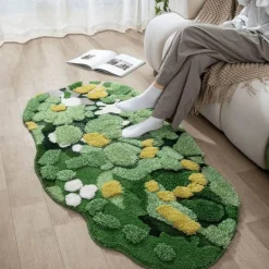 3D Flocked Moss Mats - Realistic Greenery Decor