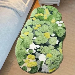3D Flocked Moss Mats - Realistic Greenery Decor
