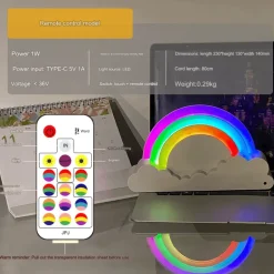 3D LED Regenbogen Nachtlampe - Buntes Wohndekor