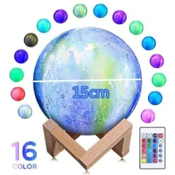 3D Moon Lamp - Glow Decor for Bedroom