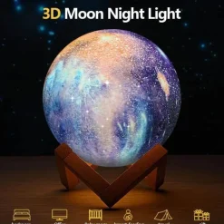 3D Moon Lamp - Glow Decor for Bedroom