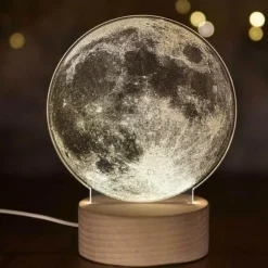 3D Moon Lamp - LED Night Light for Atmosphere