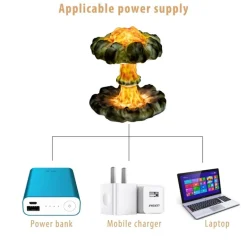 3D Mushroom Cloud Night Lamp - Creative Home Decor Lighting