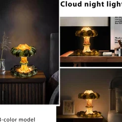 3D Mushroom Cloud Night Lamp - Creative Home Decor Lighting