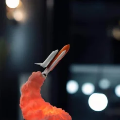 3D Printed Space Shuttle Night Lamp - Starry Sky Decor