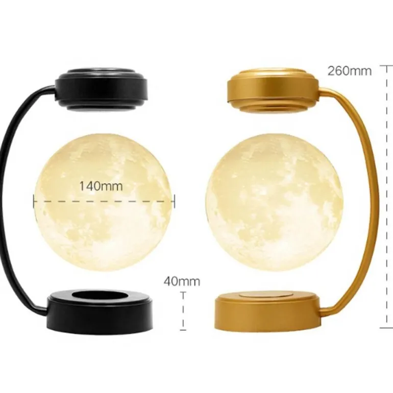 3D Schwebende Mondlampe - Magnetisch schwebendes Nachtlicht