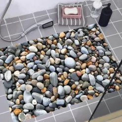 3D Stone Floor Stickers - Decorative Bathroom Decals