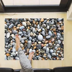 3D Stone Floor Stickers - Decorative Bathroom Decals