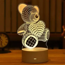 3D Tier LED Nachtlampe - Kreatives Nachttischlicht