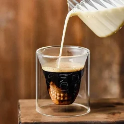 3D Totenkopfglas - Doppelwandiger Trinkbecher