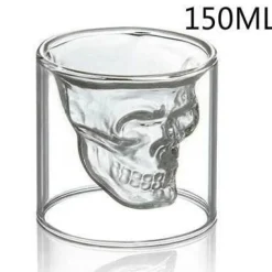 3D Totenkopfglas - Doppelwandiger Trinkbecher