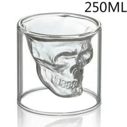 3D Totenkopfglas - Doppelwandiger Trinkbecher