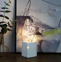 3D wiederaufladbare LED-Nachtlampe – stilvolle Wandleuchte