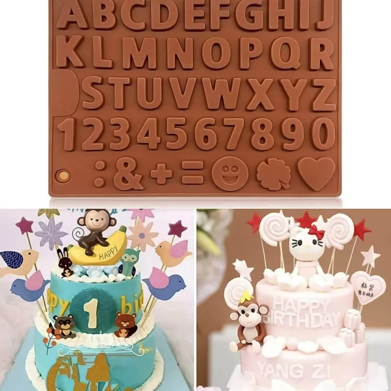 3D-Alphabet-Silikonform – DIY-Schokoladenbonbonformen
