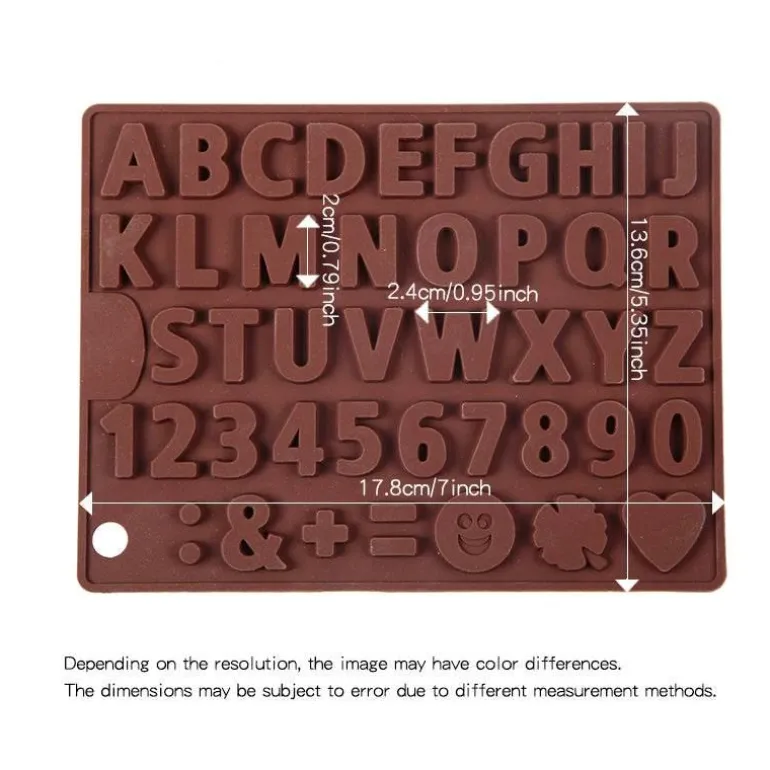 3D-Alphabet-Silikonform – DIY-Schokoladenbonbonformen