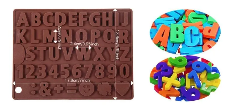 3D-Alphabet-Silikonform – DIY-Schokoladenbonbonformen