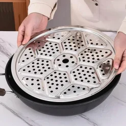 Dampfgarer aus Edelstahl zum Kochen von Brötchen, Mais und Eiern – langlebiges Küchenutensil