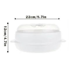 Dampfgarer-Schüssel für die Mikrowelle – runder Heizbehälter mit Deckel